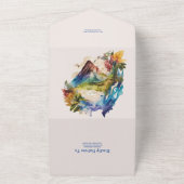 Hochzeit in Urlaubsort Costa Rica All In One Einladung (Außenbereich)