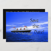 Hochzeit in Urlaubsort Cruise | Save the Date Schi (Vorne/Hinten)