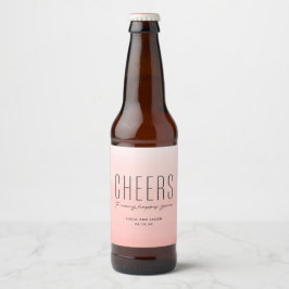 Hochzeit in Urlaubsort der Korallen Bierflaschenetikett