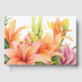 Hochzeit in Urlaubsort der tropischen Blume Gästebuch (Vorderseite)