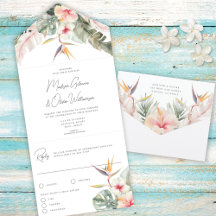 Hochzeit in Urlaubsort der tropischen botanischen