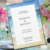 Hochzeit in Urlaubsort des Aquarells Einladung