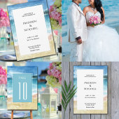 Hochzeit in Urlaubsort des Aquarells Einladung