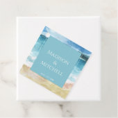 Hochzeit in Urlaubsort des Aquarells Geschenkanhänger (Beispiel)