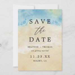Hochzeit in Urlaubsort des Aquarells Save The Date