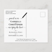 Hochzeit in Urlaubsort des Aquarells Save the Date Ankündigungspostkarte (Rückseite)