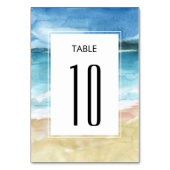 Hochzeit in Urlaubsort des Aquarells Tischnummer (Vorderseite)