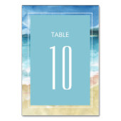 Hochzeit in Urlaubsort des Aquarells Tischnummer (Rückseite)