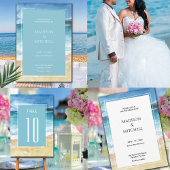 Hochzeit in Urlaubsort des Aquarells Tischnummer