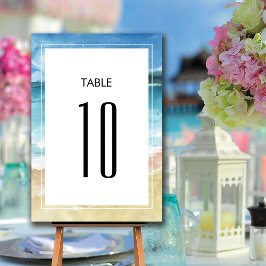 Hochzeit in Urlaubsort des Aquarells Tischnummer