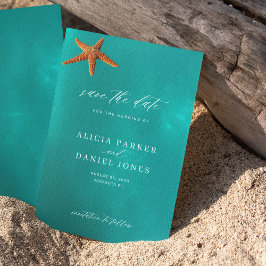 Hochzeit in Urlaubsort des einfachen Sommers Save The Date