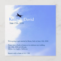 Hochzeit in Urlaubsort des Flugzeugs