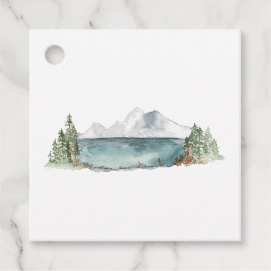 Hochzeit in Urlaubsort des Gebirges Geschenkanhänger (Vorderseite)