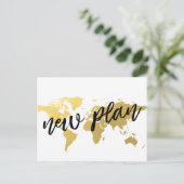 Hochzeit in Urlaubsort des neuen Weltplans Postkarte (Stehend Vorderseite)