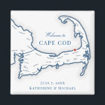 Hochzeit in Urlaubsort des Ocean Edge Resorts Magnet<br><div class="desc">Schnelle und einfache Bestellung! Diese Cape Cod Kartenmagnete machen aus den großen Ocean Edge Resort Gastgeschenke Hochzeiten, die Sie in Ihre Brewster Cape Cod Hochzeit in Urlaubsort Willkommenstaschen aufnehmen können. Bewegen Sie das Herz, indem Sie unter "Anpassen" auf "Bearbeiten mit dem Designwerkzeug" klicken. Ideal für alle großen Hochzeitsstätten in Kap,...</div>