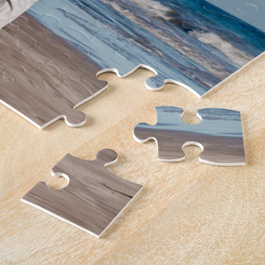 Hochzeit in Urlaubsort des personalisierten Fotos Puzzle (Seite)