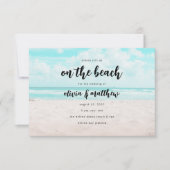 Hochzeit in Urlaubsort des QR-Codes für Küstengebi Einladung (Vorderseite)