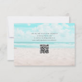 Hochzeit in Urlaubsort des QR-Codes für Küstengebi Einladung (Rückseite)