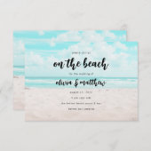 Hochzeit in Urlaubsort des QR-Codes für Küstengebi Einladung (Vorne/Hinten)