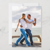 Hochzeit in Urlaubsort des tropischen Küstenstrand Einladung (Rückseite)