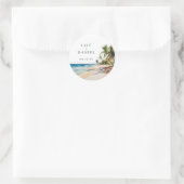 Hochzeit in Urlaubsort des tropischen Strandes Runder Aufkleber (Tasche)