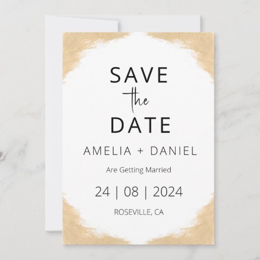 Hochzeit in Urlaubsort des tropischen Strandes Sav Einladung (Vorderseite)