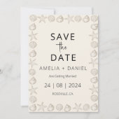 Hochzeit in Urlaubsort des tropischen Strandes Sav Einladung (Vorderseite)