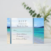 HOCHZEIT IN URLAUBSORT DIY UAWG RSVP KARTE (Stehend Vorderseite)