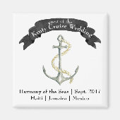 Hochzeit in Urlaubsort Door Magnet (Vorne)