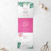 Hochzeit in Urlaubsort Dreifach Gefaltete Einladung (Innenseite)