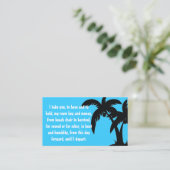 Hochzeit in Urlaubsort Einfügetaste Begleitkarte (Stehend Vorderseite)