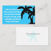 Hochzeit in Urlaubsort Einfügetaste Begleitkarte (Vorne/Hinten)