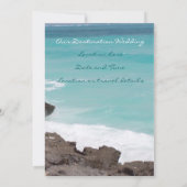 Hochzeit in Urlaubsort Einladung (Rückseite)