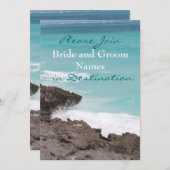 Hochzeit in Urlaubsort Einladung (Vorne/Hinten)