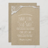 Hochzeit in Urlaubsort Einladung (Vorne/Hinten)