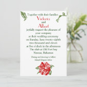 Hochzeit in Urlaubsort Einladung (Stehend Vorderseite)