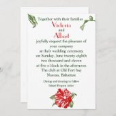 Hochzeit in Urlaubsort Einladung (Vorne/Hinten)