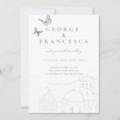 Hochzeit in Urlaubsort Einladung (Vorderseite)