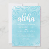 Hochzeit in Urlaubsort Einladung in Wasserfarbe (Vorderseite)