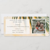 Hochzeit in Urlaubsort Fiji Ticket Einladung (Rückseite)