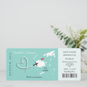 Hochzeit in Urlaubsort Fiji Ticket Einladung (Stehend Vorderseite)