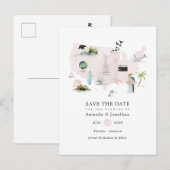 Hochzeit in Urlaubsort Florida Ankündigungspostkarte (Vorne/Hinten)