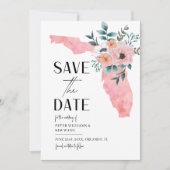 Hochzeit in Urlaubsort Florida Save The Date (Vorderseite)