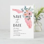 Hochzeit in Urlaubsort Florida Save The Date (Stehend Vorderseite)