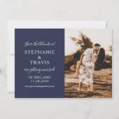 Hochzeit in Urlaubsort Foto Save the Date (Rückseite)