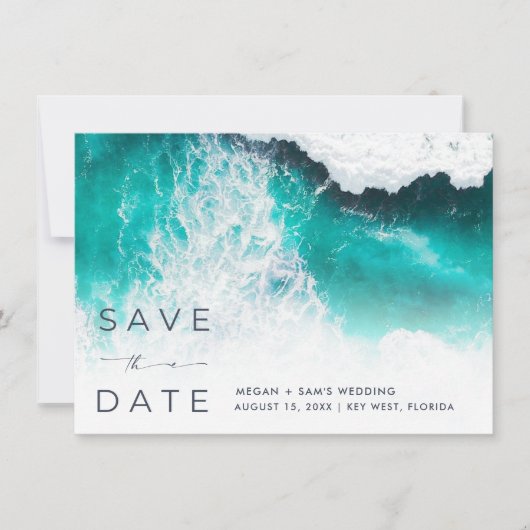 Hochzeit in Urlaubsort Foto Save The Date (Vorderseite)