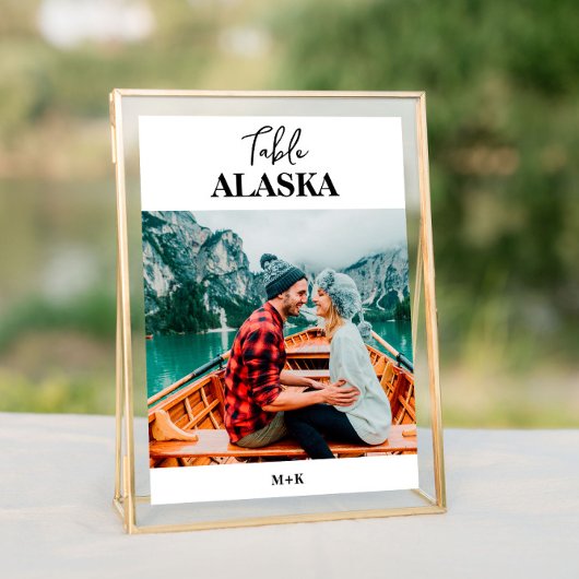 Hochzeit in Urlaubsort Foto Stadt Tischnummer