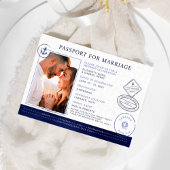 Hochzeit in Urlaubsort für den blauen Reisepass Einladung