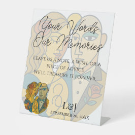 Hochzeit in Urlaubsort für künstlerische Silhouett Sockelschild