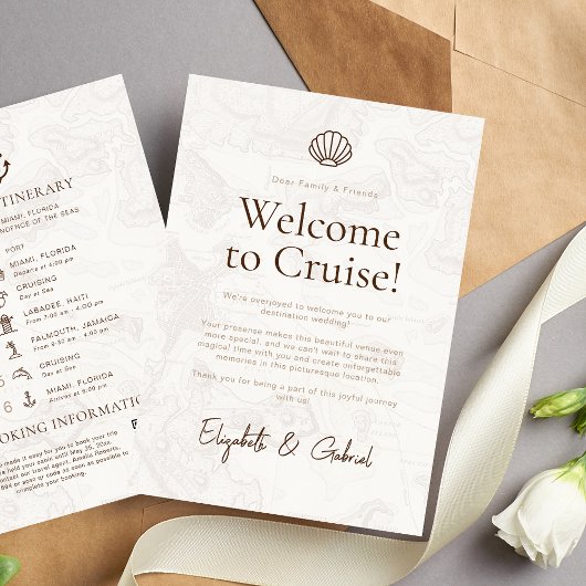 Hochzeit in Urlaubsort für Reisen Begleitkarte